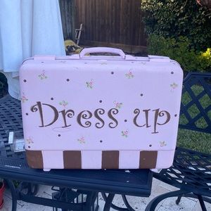 Handpainted suitcase, dress up. Toys girls